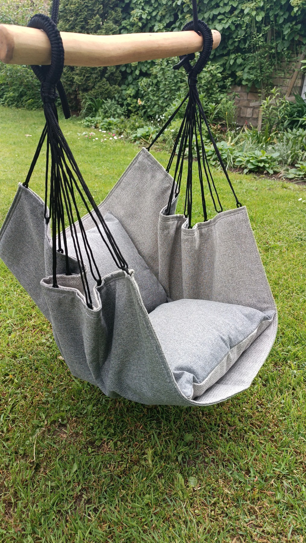 Šūpuļkrēsls Decochair, 1 vietas, koks, tekstils