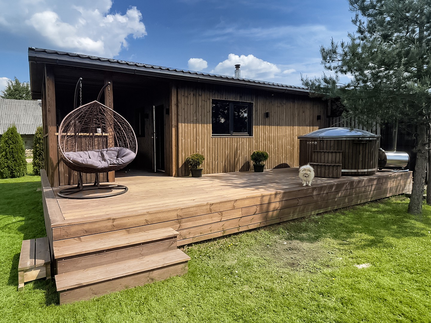 Karkasa pirts, malkas krāsns, 36 m²