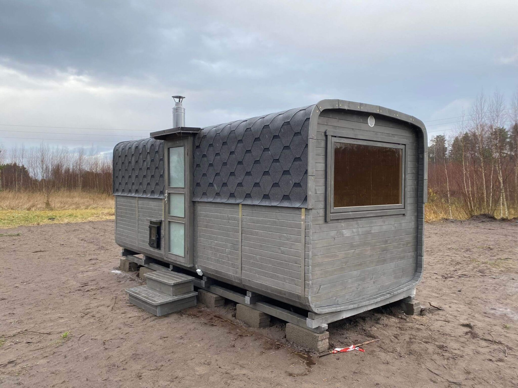 Mucas pirts, malkas krāsns, 12,65 m²
