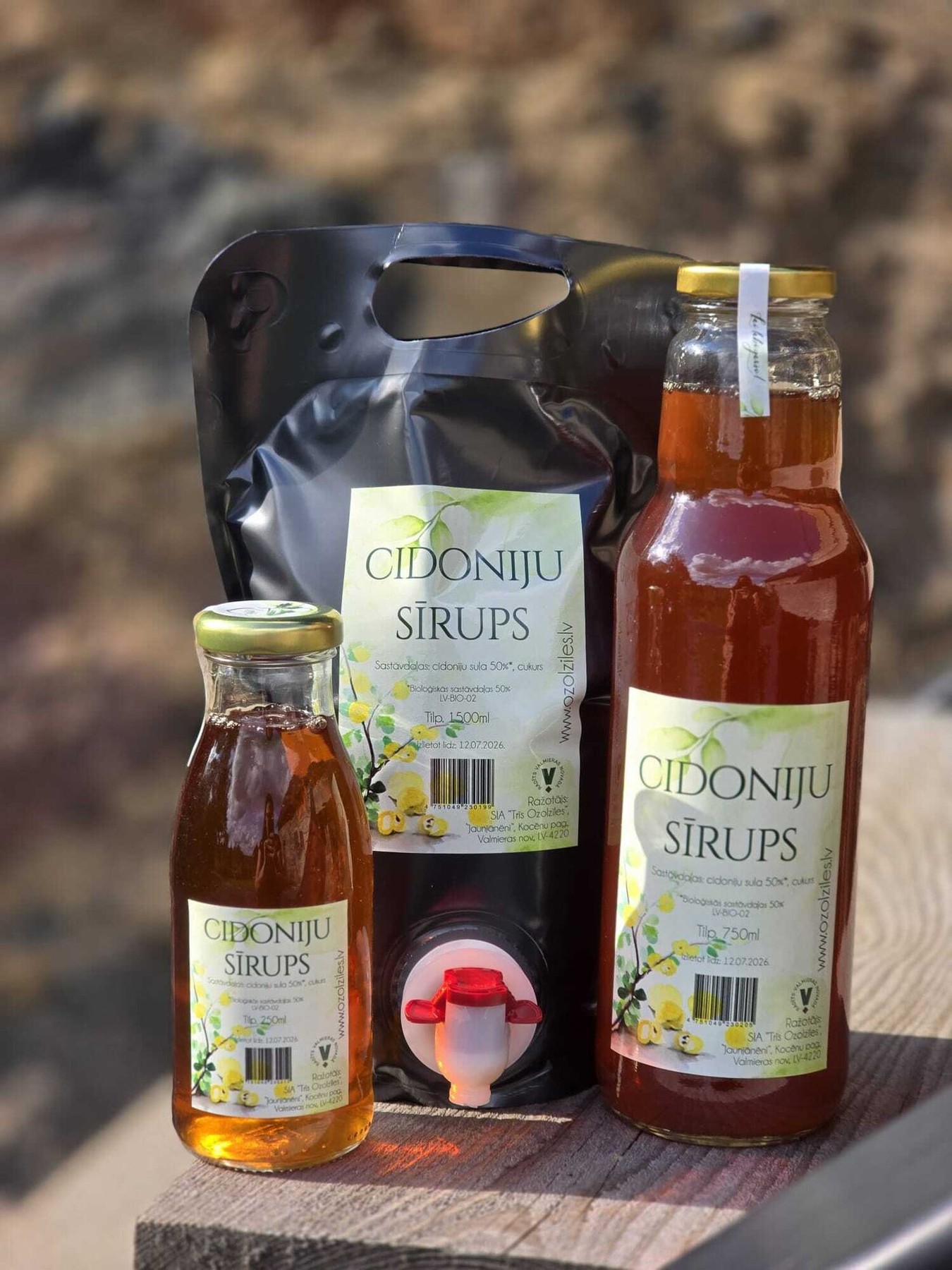 Sīrups Ozolzīles, cidonija, 750 ml