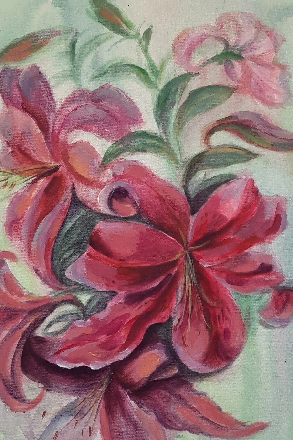 Glezna Anda Sproģe Art, rozā krāsā