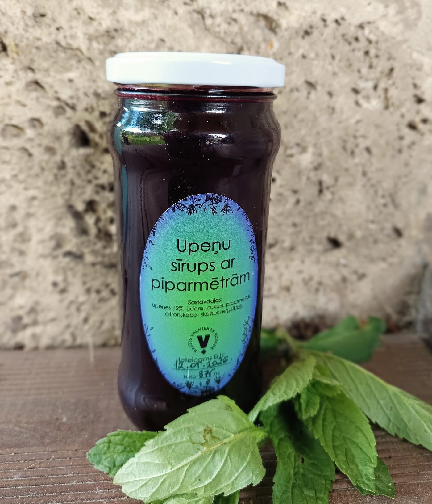 Sīrups Rada Zita, upenes un piparmētras, 375 ml