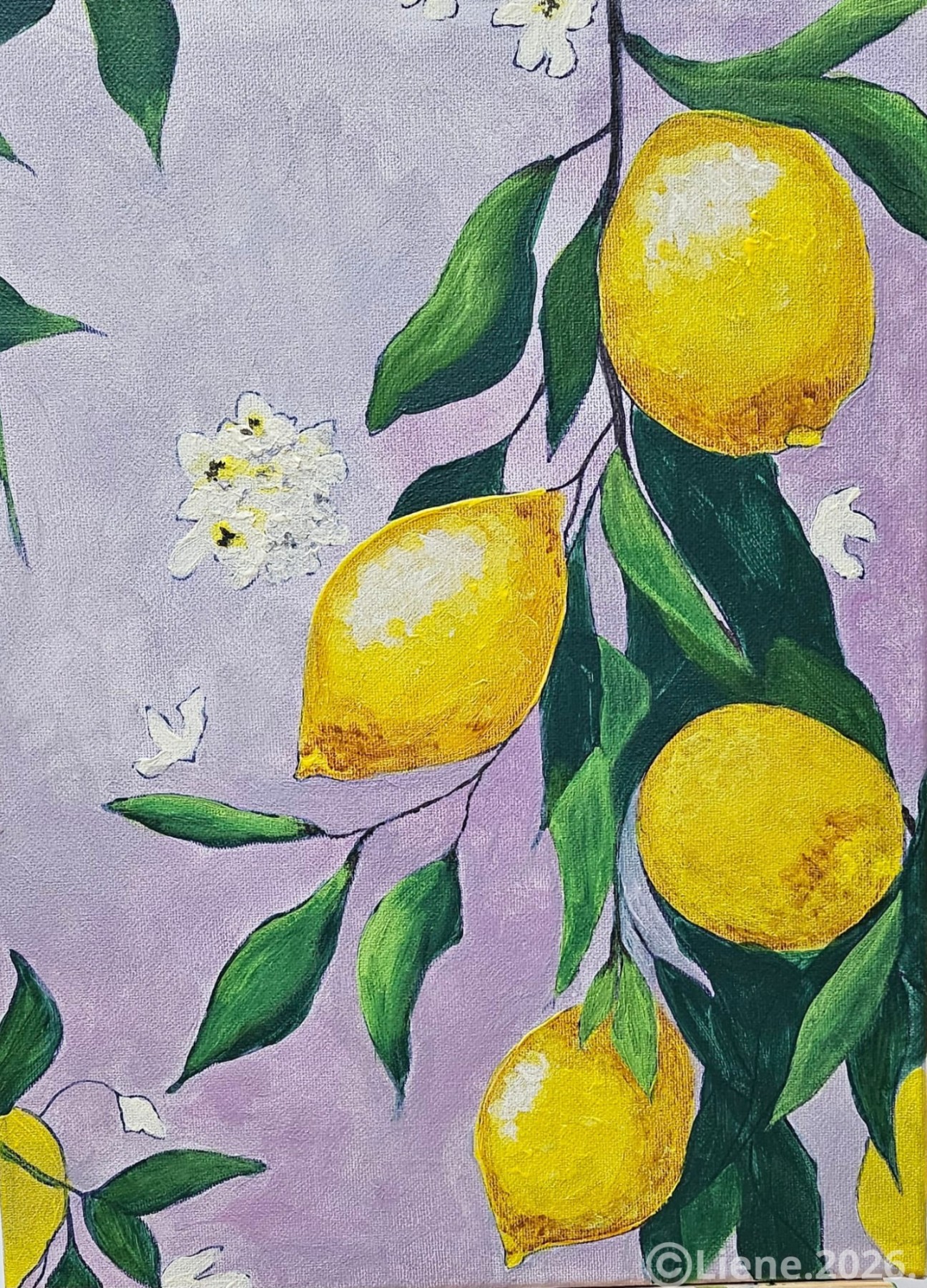 Glezna ArtPatii, 30x40, dzeltenā, violetā, zaļā krāsā
