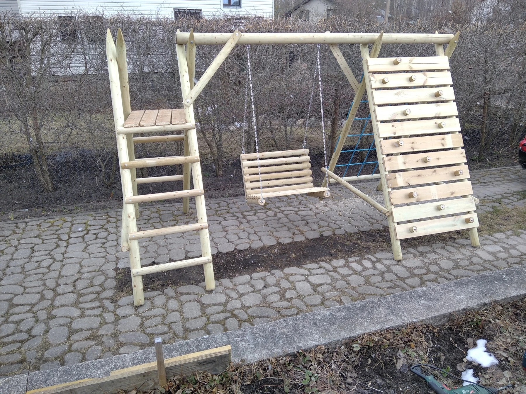 Rotaļu komplekss, platums 2,1 m, garums 3,7 m, koks