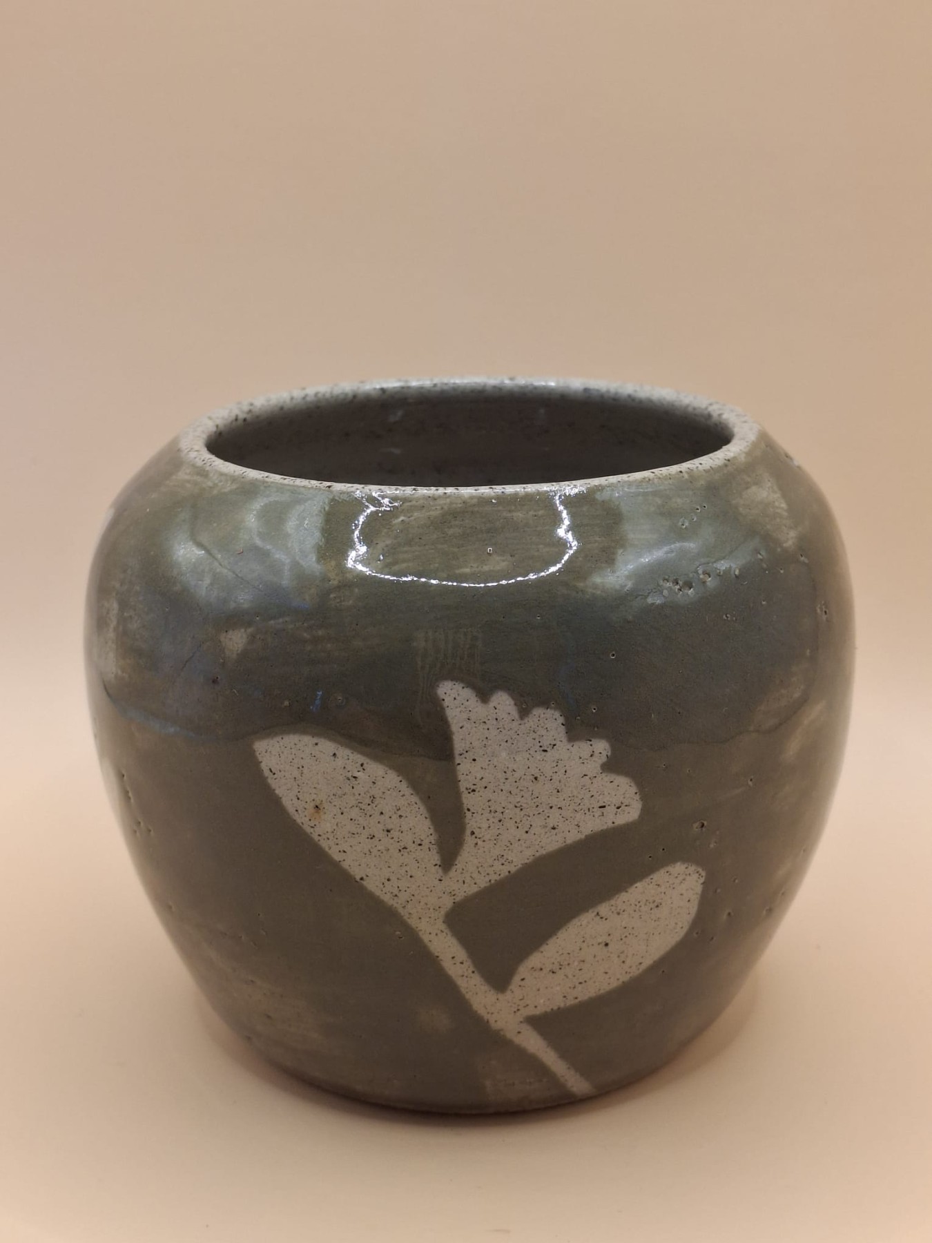 Vāze Lības keramika, augstums 10,5 cm, keramika, zaļā krāsā