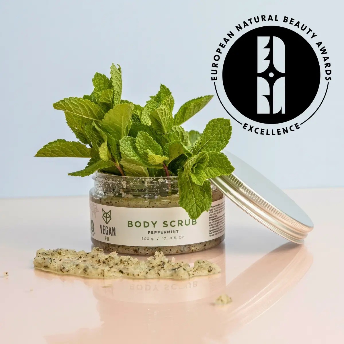Ķermeņa skrubis Vegan Fox, piparmētru aromāts