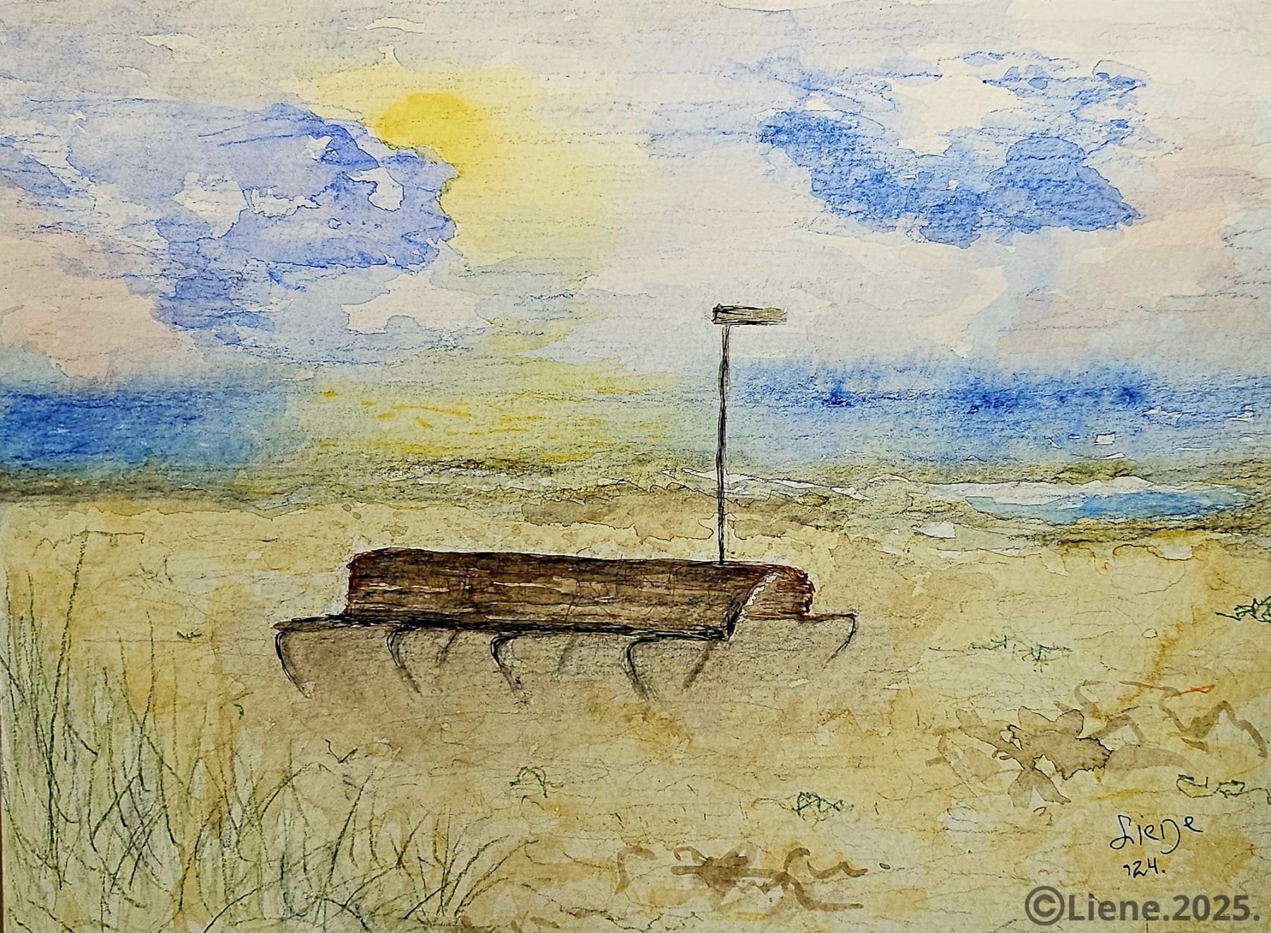 Glezna ArtPatii, dzeltenā, zilā krāsā