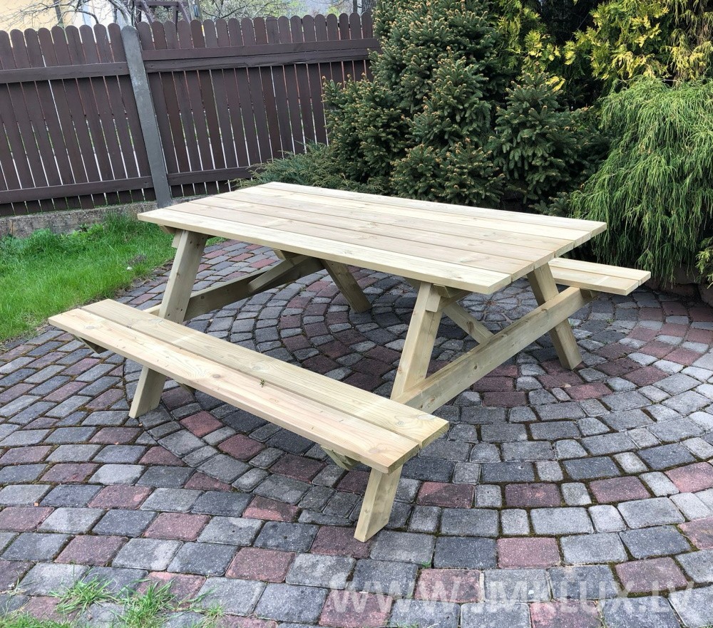 Dārza mēbeļu komplekts JMK LUX, garums 180 cm, koks