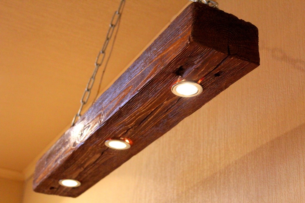 Griestu lampa / lustra DKAwood, brūnā krāsā