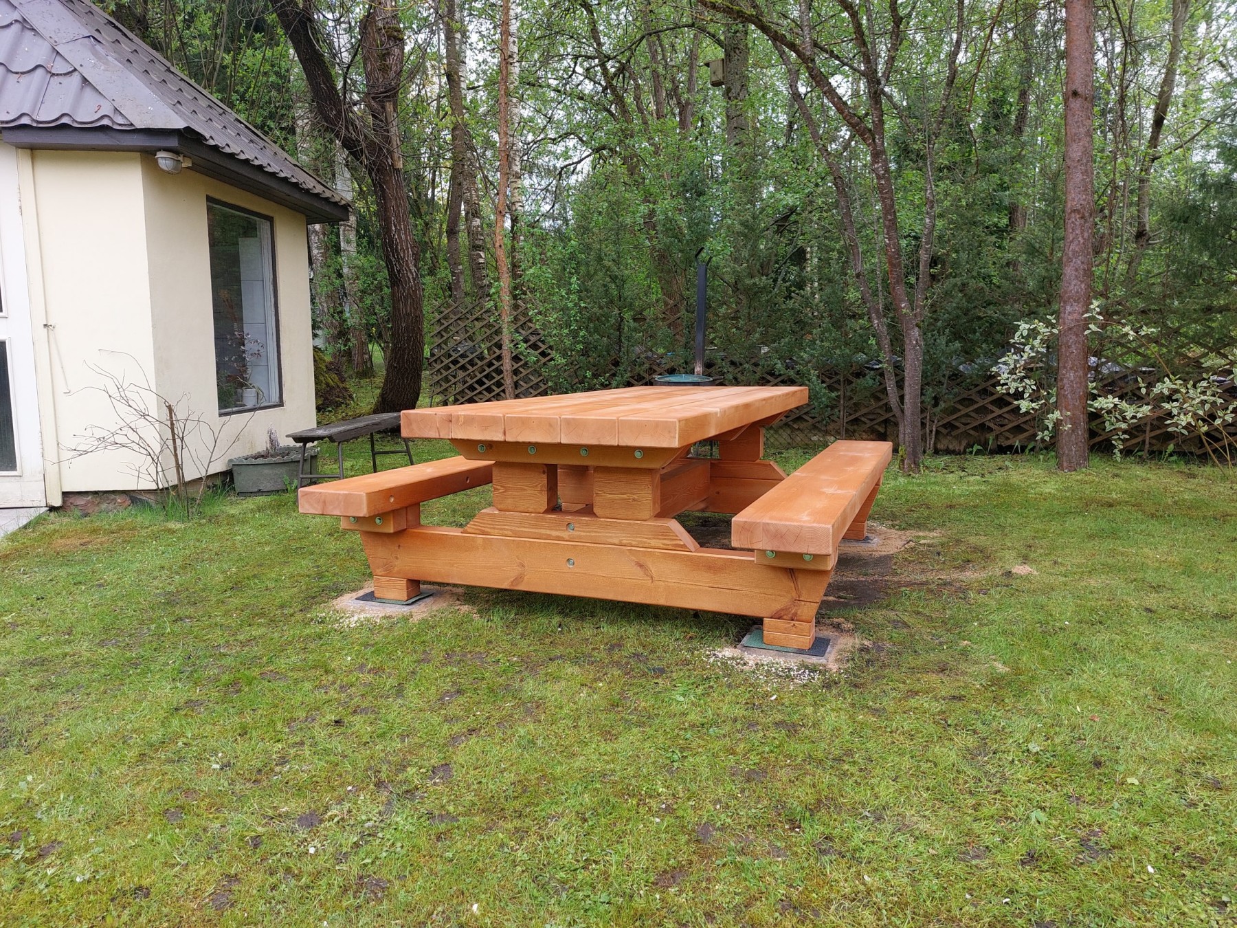 Dārza galds Timber Dream Masīvs, platums 200 cm, koks