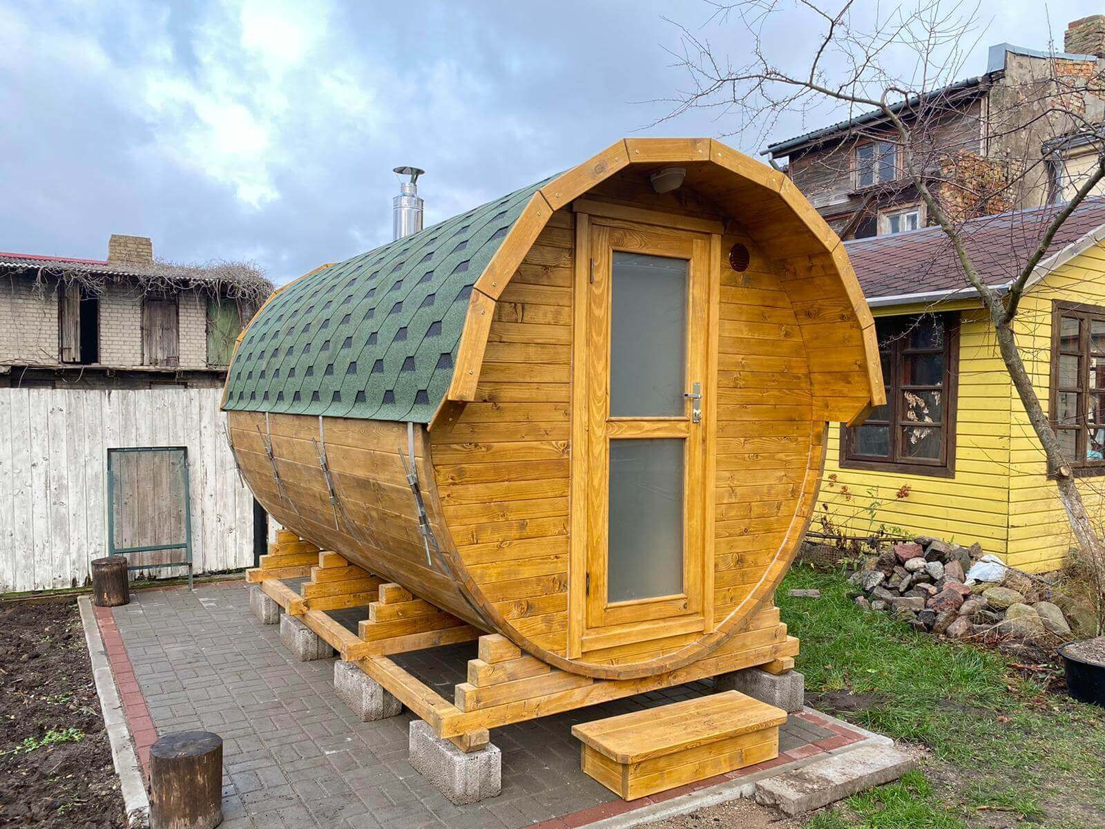 Mucas pirts, malkas krāsns, 6,9 m²