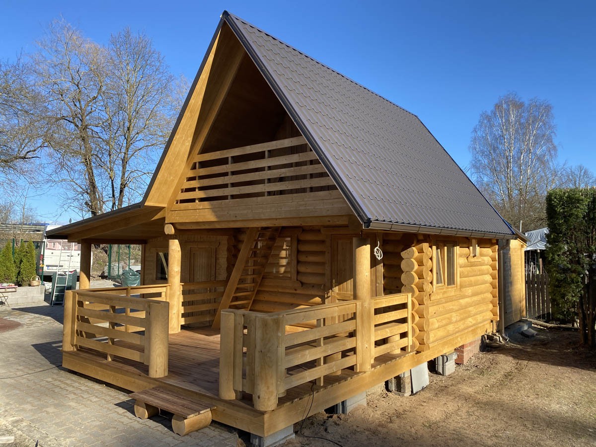 Dārza māja no koka, 80 m²
