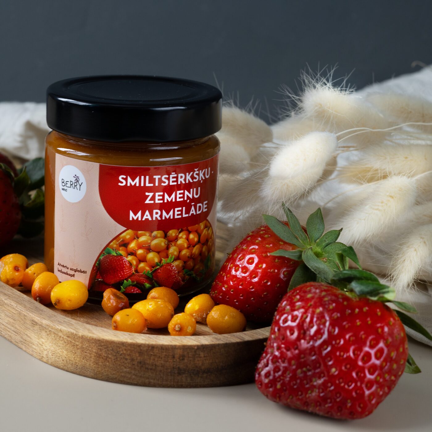 Džems Berry Wind, smiltsērkšķu, zemeņu, 200 ml