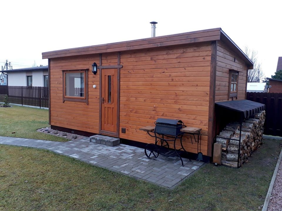 Karkasa pirts, malkas krāsns, 18 m²