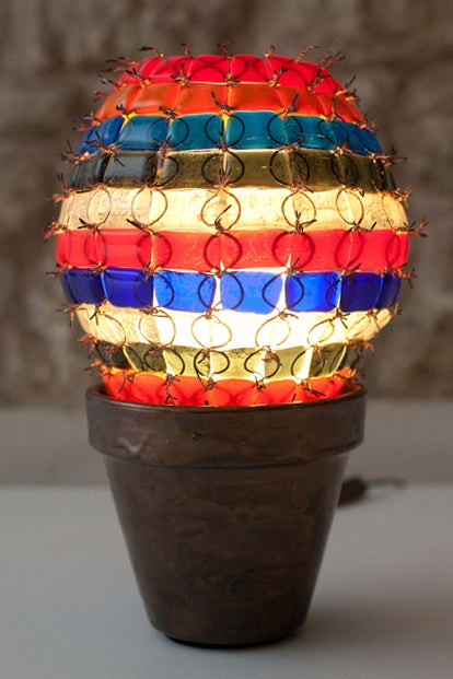 Galda lampa Ledene, raibā krāsā