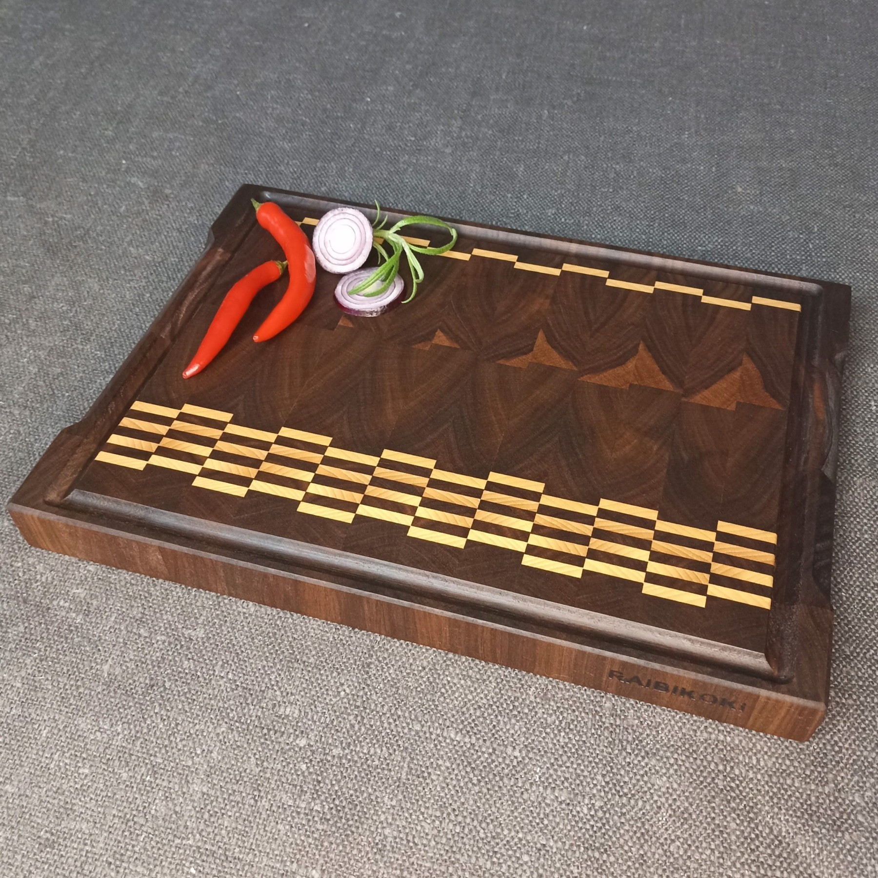Griešanas dēlītis Raibi Koki, 33 cm, koks, brūnā, bēšā krāsā